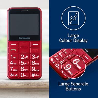 Panasonic KX-TU155 Senioren mobiele telefoon Rood