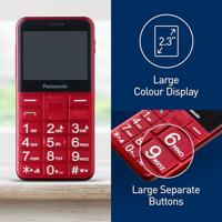 Panasonic KX-TU155 Senioren mobiele telefoon Rood - thumbnail