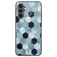 Samsung Galaxy A17 hoesje - Blue cubes - thumbnail