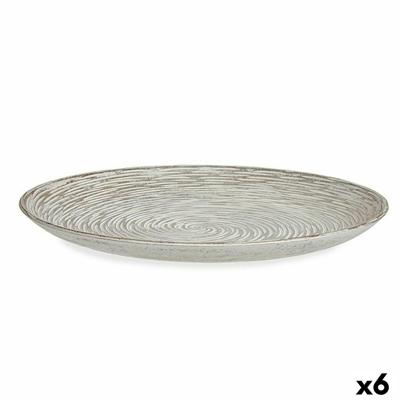 Middenstuk Gift Decor Wit Hout MDF 34,5 x 3 x 34,5 cm Spiraal (6 Stuks)