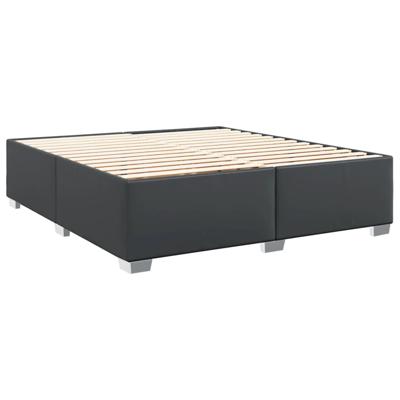 Bedframe kunstleer zwart 200x200 cm