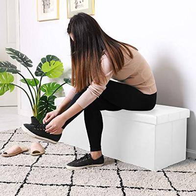 Monzana Zitbank - 114 cm - met - opslagruimte - in - Wit