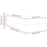 Bedframe met matras met matras 2 pcs Tan PVC - thumbnail