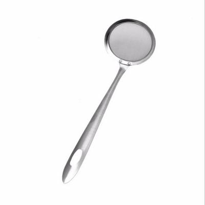2 stuks keuken roestvrijstaal mesh Skimmer plantaardige residu olie mesh vergiet zeef grootte: 19x 7.3 x 6.2 cm (zilver)