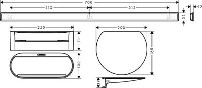 Hansgrohe Bundelset Bad WallStoris Mat Wit - thumbnail