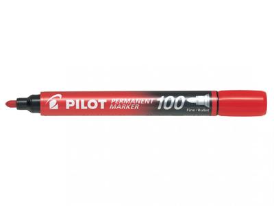 Viltstift PILOT 100 rond fijn rood