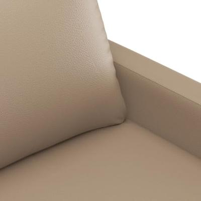 Tweezitsbank 120 cm kunstleer cappuccinokleurig