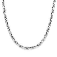 Ketting Paperclipschakel Ronde Buis-Springslot zilver 8,6 mm 43-47 cm - thumbnail