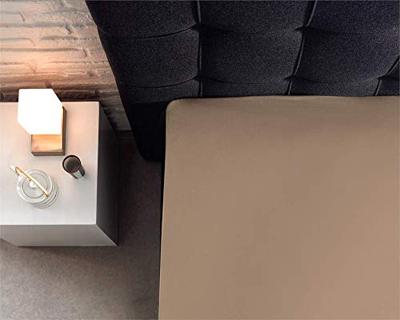 Homecare - Splittopper Hoeslaken Katoen - Taupe - 180 x 210 Homecare - Splittopper Hoeslaken Katoen - Taupe - 180 x 210