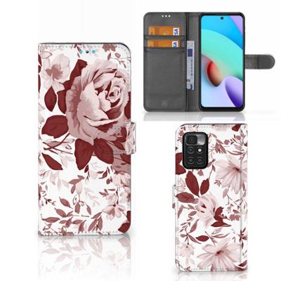 Hoesje Xiaomi Redmi 10 Watercolor Flowers Hoesje Xiaomi Redmi 10 Watercolor Flowers