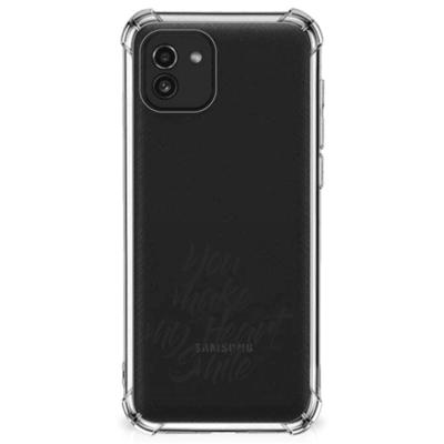 Samsung Galaxy A03 Telefoonhoesje met tekst Heart Smile Samsung Galaxy A03 Telefoonhoesje met tekst Heart Smile