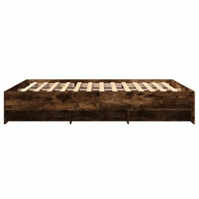 Bedframe zonder matras hout gerookt eikenkleurig 160x200 cm