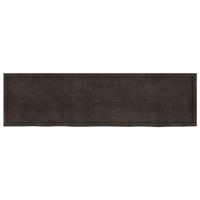 Wandschap behandeld massief eikenhout donkerbruin - thumbnail