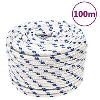 VidaXL Boot touw 12 mm 100 m polypropyleen wit - thumbnail