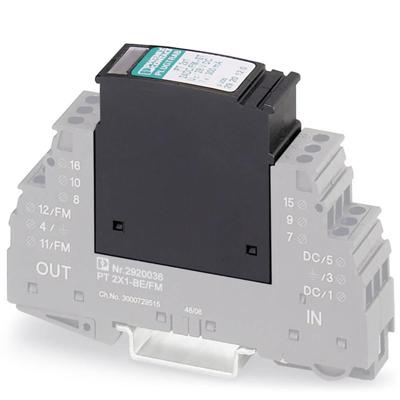 Phoenix Contact 2920120 PT 2X1-24DC/FM-ST Insteekbare overspanningsafleider Set van 10 stuks Overspanningsbeveiliging voor: Verdeelkast 10 kA 10 stuk(s)