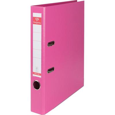 Pergamy ordner, voor ft A4, volledig uit PP, rug van 5 cm, roze Pergamy ordner, voor ft A4, volledig uit PP, rug van 5 cm, roze