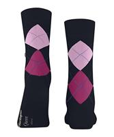 Burlington Queen Hoge Dames Sokken - Biologisch katoenen Dames kousen met ruit print - thumbnail