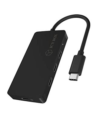 ICY BOX-HUB1429-CPD interface hub USB 3.2 Gen 2 (3.1 Gen 2) Type-C 10000 Mbit/s Grijs