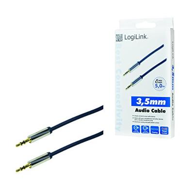 LogiLink CA10500 Jackplug Audio Aansluitkabel 5.00 m Donkerblauw (mat) LogiLink CA10500 Jackplug Audio Aansluitkabel 5.00 m Donkerblauw (mat)