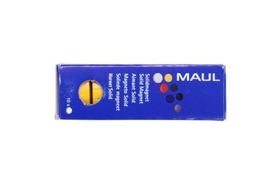 Maul Solid whiteboard magneet 800gr 10 stuks geel Maul Solid whiteboard magneet 800gr 10 stuks geel