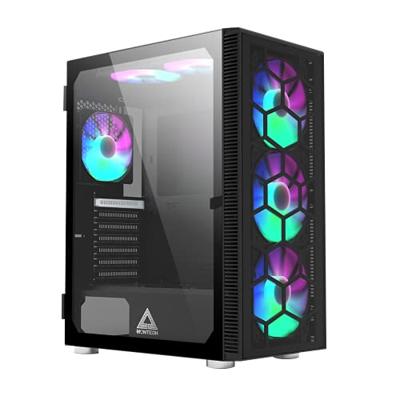 Montech X3 Glass Midi-Tower RGB Tempered Glass Zwart Montech X3 Glass Midi-Tower RGB Tempered Glass Zwart