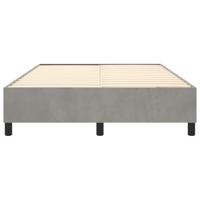 Boxspringframe fluweel lichtgrijs 140x190 cm - thumbnail