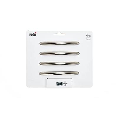 Handvat Rei 153 Nikkel Gesatineerd 11,1 x 0,9 x 2,6 cm Zilverkleurig Metaal 4 Onderdelen 96 mm