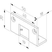 Nemef hoeksluitplaat tbv espagnolet 16x16 16v - thumbnail