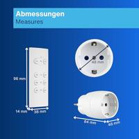 REV Funkschalt-Set Mini 3+1 ws 0085500103 Draadloze schakelaarset 4-delig Binnen 3680 W - thumbnail