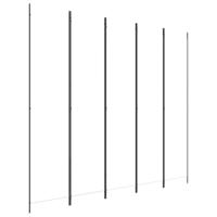 Kamerscherm met 5 panelen 250x220 cm stof wit - thumbnail