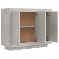 Dressoir 92x35x75 cm bewerkt hout betongrijs - thumbnail