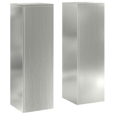 Plantenstandaard 2 pcs Zilver 24 x 24 x 75 cm
