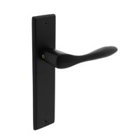 Intersteel Deurkruk Banaan op blind schild - mat zwart - thumbnail