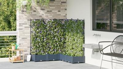 Tuin Bloempot 5 pcs Grijs 120 x 120 x 125,5 cm Staal