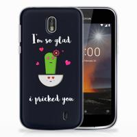 Nokia 1 Telefoonhoesje met Naam Cactus Glad - thumbnail