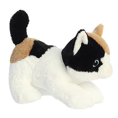 Eco Nation Pluchen knuffel - lapjeskat - 22 cm - thumbnail