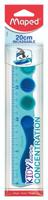 Liniaal maped kidy learn concentration 20 cm blauw - thumbnail