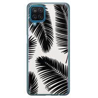 Samsung Galaxy A12 siliconen telefoonhoesje - Palm leaves silhouette - thumbnail
