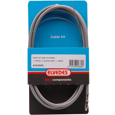 Elvedes Gaskabel compleet ton grijs (6433/grs)