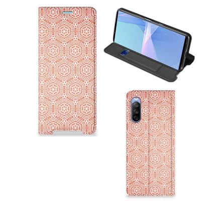 Sony Xperia 10 III | Hoesje met Magneet | Pattern Orange Sony Xperia 10 III | Hoesje met Magneet | Pattern Orange