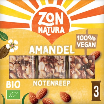 Zonnatura Bio Amandel Notenreep 3 x 25 g bij Jumbo