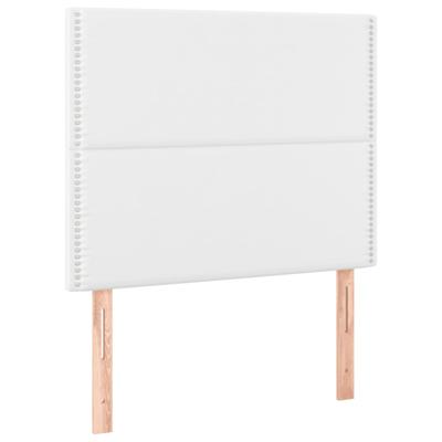 Boxspring met matras kunstleer wit 180x200 cm - thumbnail