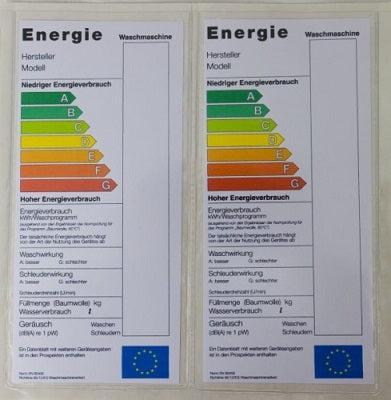 U-map zelfklevend Energielabel 120x260