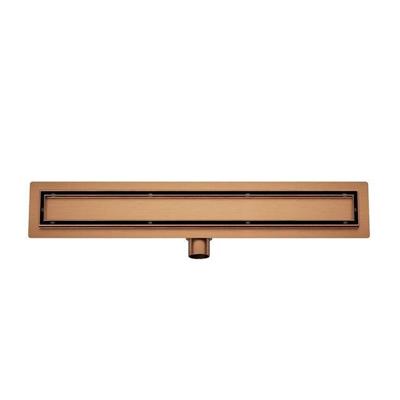 Douchegoot met Tegelrooster en Flens Wiesbaden Suus 80x7 Cm Geborsteld Brons Koper Douchegoot met Tegelrooster en Flens Wiesbaden Suus 80x7 Cm Geborsteld Brons Koper