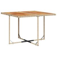 9-delige Tuinset met kussens poly rattan beige - thumbnail