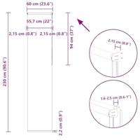 Rolgordijn verduisterend 60x230cm stofbreedte 55,7 cm polyester - thumbnail