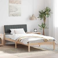 Bedframe Bruin en donkergrijs 100 x 200 cm Massief grenenhout - thumbnail