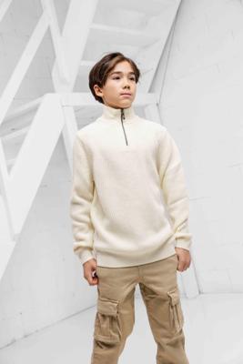 Antony Morato Half Zip Sweater Kids Gebroken Wit - Maat 128 - Kleur: Wit | Soccerfanshop Antony Morato Half Zip Sweater Kids Gebroken Wit - Maat 128 - Kleur: Wit | Soccerfanshop