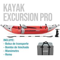 Intex Opblaaskajak excursion pro k1 305 cm vinyl rood 3-delig - thumbnail