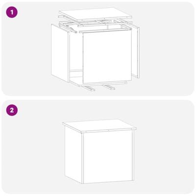 VidaXL Buitenopslagdoos zilver 55 x 50,5 x 50 cm staal